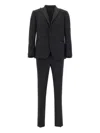 Marchesani Satin-trims Three-piece Single-breasted Suit In Black