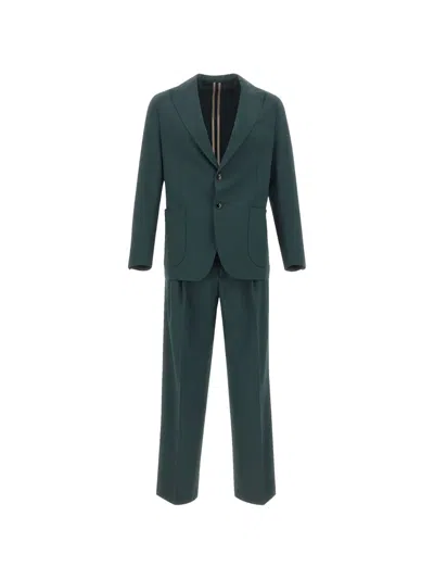 Marchesani Single-breasted Peak-lapel Suit In Green