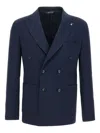 Marchesani Textured Double-breasted Blazer In Multi