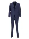 Marchesani Textured Three-piece Suit In Blue