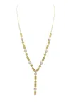 Marcia Moran Lariat Necklace In Gold/pearl In Multi