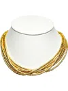 Marcia Moran Women's 6 Strand Beaded Necklace In Gold In Gold