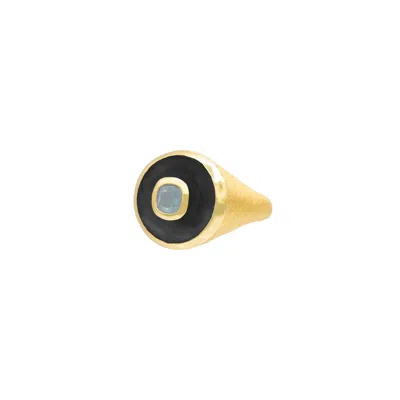 Marcia Moran Women's Annie Ring  Black Onyx And Tanzanite