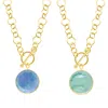 Marcia Moran Women's Blue Alaska Necklace Double Sided Necklace In Tanzanite And Green Amethyst