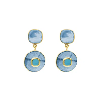 Marcia Moran Women's Blue Inelda Earrings Tanzanite And Topaz