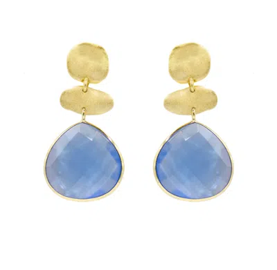 Marcia Moran Women's Blue Tiara Earrings In Tanzanite