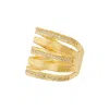 Marcia Moran Women's Gold Akila Multiband Ring With Zirconias In Gold