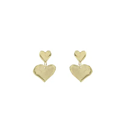 Marcia Moran Women's Gold Aneliya Heart Earrings