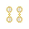 Marcia Moran Women's Gold Aral Earrings In Pearl