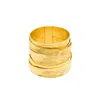 Marcia Moran Women's Gold Astoria Hammered Band Ring