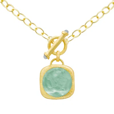 Marcia Moran Women's Gold / Blue Giverny Necklace In Aqua