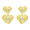 Marcia Moran Women's Gold / Blue Lutea Earrings