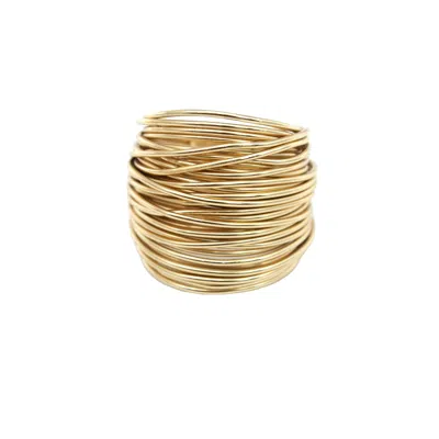 Marcia Moran Women's Gold Cluster Wire Wrapped Ring