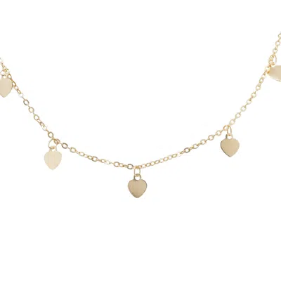 Marcia Moran Women's Gold Delana Mini Hearts Necklace