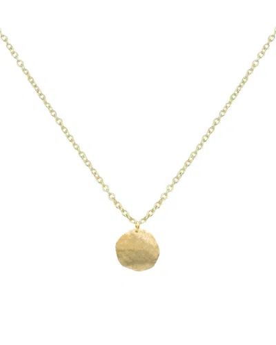 Marcia Moran Women's Gold Emilia Delicate Coin Necklace In Green