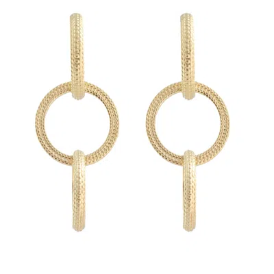 Marcia Moran Women's Gold Eudora Textured Earrings