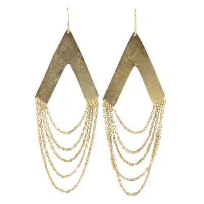 Marcia Moran Women's Gold Fenton Chain Loop Statement Earrings