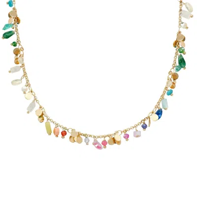Marcia Moran Women's Gold Hattie Necklace In Gray