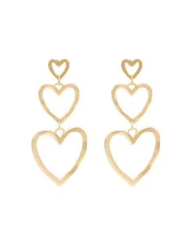 Marcia Moran Women's Gold Ibisa Open Heart Earrings