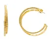 Marcia Moran Women's Gold Inaz Beaded Hoop Earrings In Gold