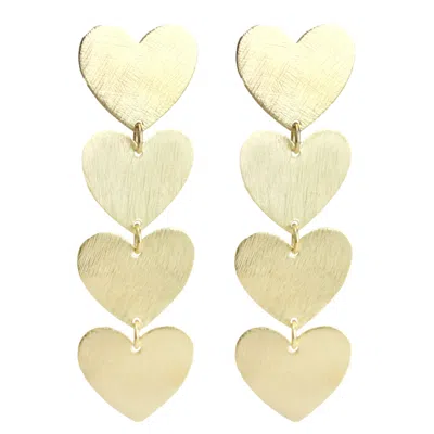 Marcia Moran Women's Gold Sylvie Heart Earrings