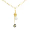 Marcia Moran Women's Gold Ula Necklace With Pearl And Abalone