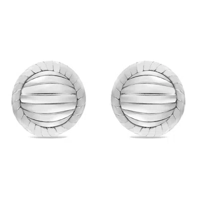 Marcia Moran Women's Silver Mable Studs