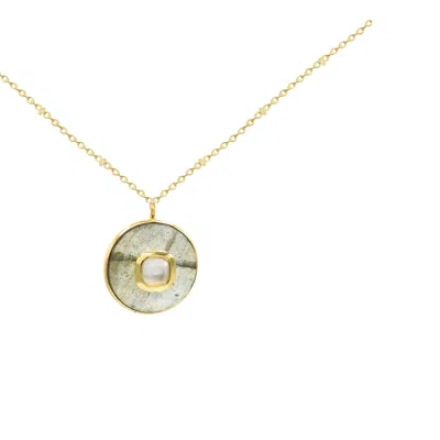 Marcia Moran Women's White / Grey / Gold Karina Delicate Necklace In Multi
