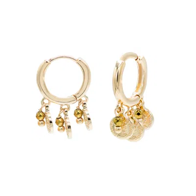 Marcia Moran Women's Zola Huggie Earrings In Green Gold