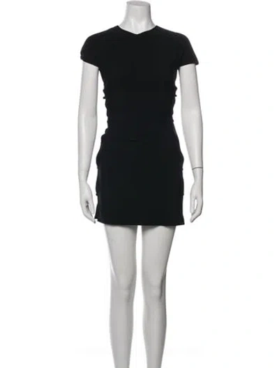 Pre-owned Marcia Nylon Mini Dress In Black