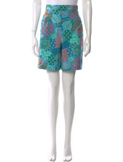 Pre-owned Marcia Printed Knee-length Shorts In Blue