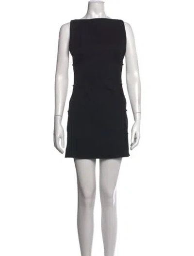 Pre-owned Marcia Virgin Wool Mini Dress W/ Tags In Black