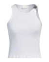 Marcia Woman Tank Top White Size 4 Cotton, Elastane In White