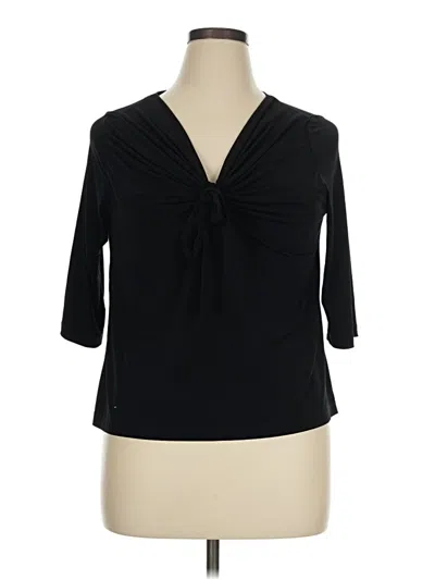 Pre-owned Marciano 3/4 Sleeve Blouse In Black