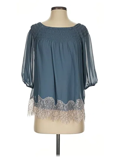 Pre-owned Marciano 3/4 Sleeve Blouse In Teal