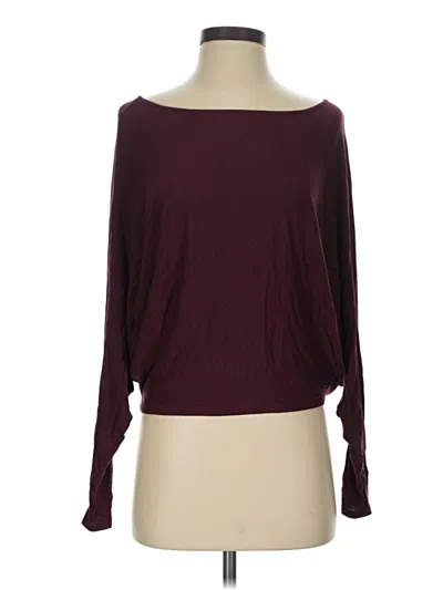 Pre-owned Marciano 3/4 Sleeve T-shirt In Burgundy