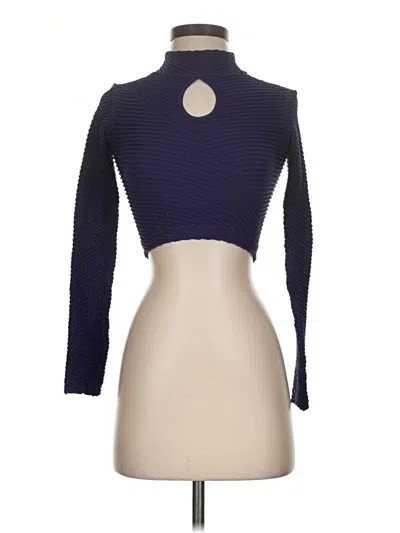 Pre-owned Marciano 3/4 Sleeve Turtleneck In Blue