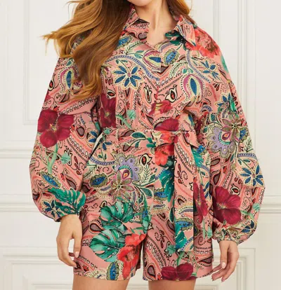 Marciano Amazonia Daydream Shirt In Tropical/jungle Floral In Multi