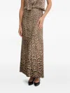 Marciano Animal-print Maxi Skirt In Neutral