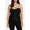 Marciano Aretha Drape Satin Camisole In Black