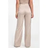 Marciano Aretha Overlap Wide Leg Satin Pants In Neutral