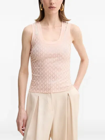 Marciano Aria Patterned Sleeveless Top In Pink