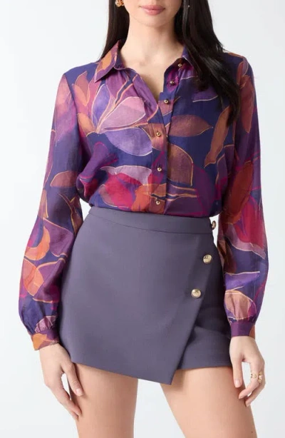 Marciano Autumn Printed Tencel Lyocell Shirt In Multi