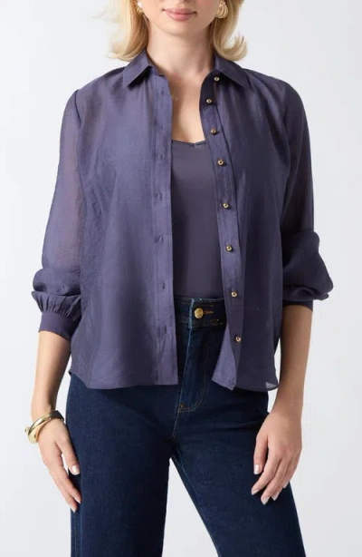 Marciano Autumn Tencel Button-up Shirt In Blue