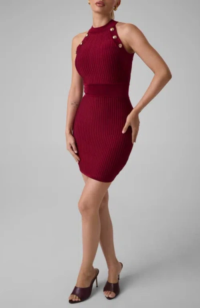 Marciano Ayla Ribbed Sweater Minidress In Red