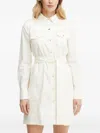 Marciano Belted Midi Dress In White