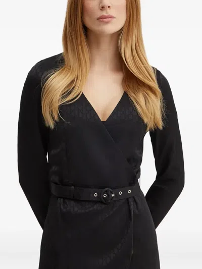 Marciano Belted Wrap Midi Dress In Multi