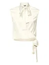 Marciano Bow-neck Wrap Top In Gray