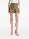 Marciano Buckle Belted Shorts In Green