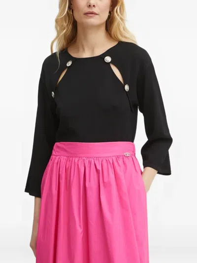 Marciano Button-cutout Top In Black